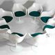 Large set of 8 tulip armchairs by Eero Saarinen for Knoll International, 1970s