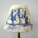 Marine decoration lampshade, antique blue toile de Jouy