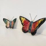 Vintage ceramic wall butterflies