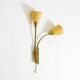 Mid Century unused brass wall lamp with double shade by Cosack Leuchten