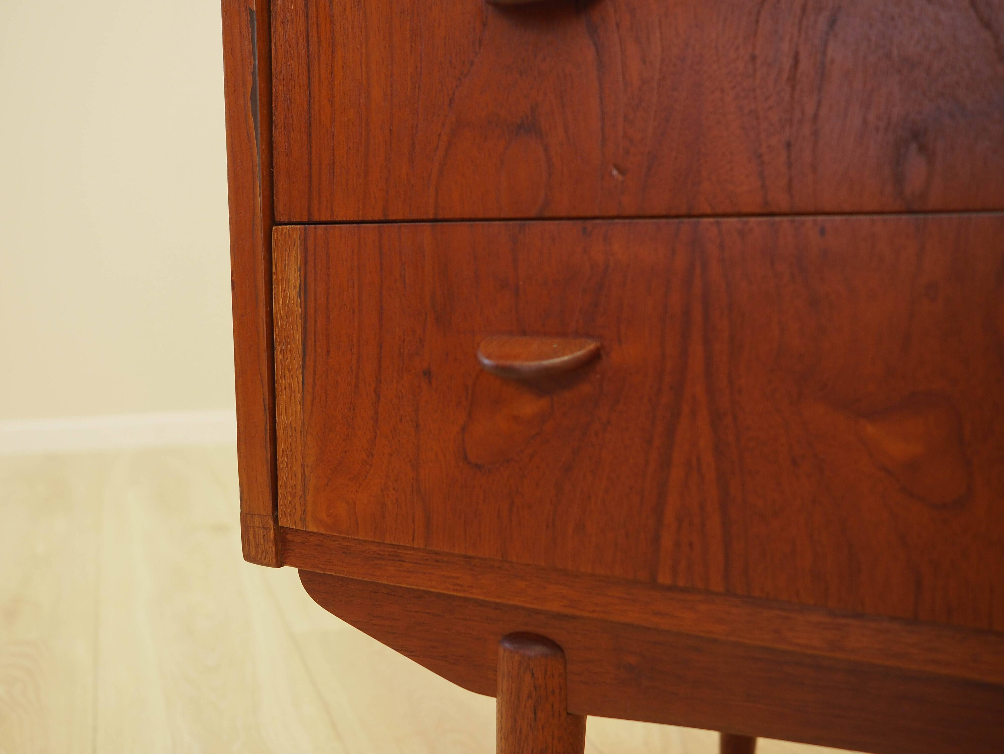 Bureau secrétaire en teck, design danois, années 1970, fabricant : AG Spejl Kobberbes