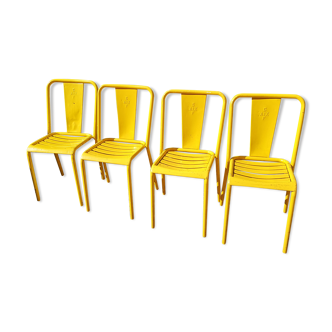 Lot de 4 chaises tolix modèle t4