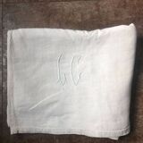 Antique cloth monogrammed LC or G