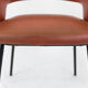 Orange skai chair and black lacquered metal, 1950s