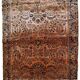 Handmade antique Persian Sarouk rug 4' x 6.4' (122cm x 195cm) 1920s