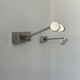 Pair of vintage chrome adjustable wall lights, France, 1980