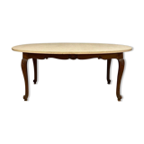 Louis XV game table with oval oak shape around 1850