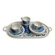 Coffee service, four cups and a tray, Izmir, Villeroy and Boch, 1970s