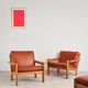 Brutalist oak and leather sofa, Tage Poulsen, 4 pieces, Denmark, 1970s.