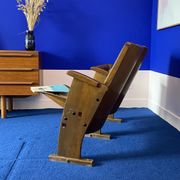Theater chairs of the 60s in wood of czech origin