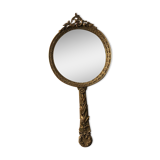 Hand mirror in gilded bronze