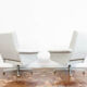Pair of swivel armchairs 1970's Czechoslovakia