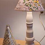 Table lamp foot wood made by cabinetmaker color pepper abbat day fabrics creator apple appie
