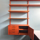 Unité murale modulaire en teck vintage scandinave “Veggen De Luxe”, Norvège