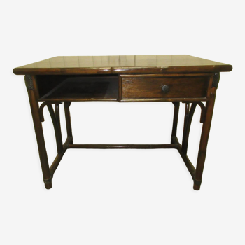 Bureau vintage rotin