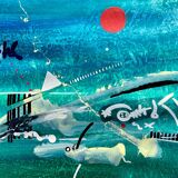 Tableau contemporain huile sur papier signée