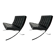 Barcelona Lounge Chairs attributed to Mies Van Der Rohe for Knoll International, 1980s, Set of 2