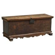 Oak and wrought iron mallet, early 18th century.