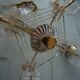Suspension lamp 4 burners, plexiglass baroque style vintage 50-60s