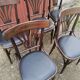 Set of 6 vintage black leatherette bistro chairs