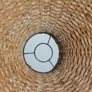 Vintage rattan lampshade from the 70s, mid-century style.