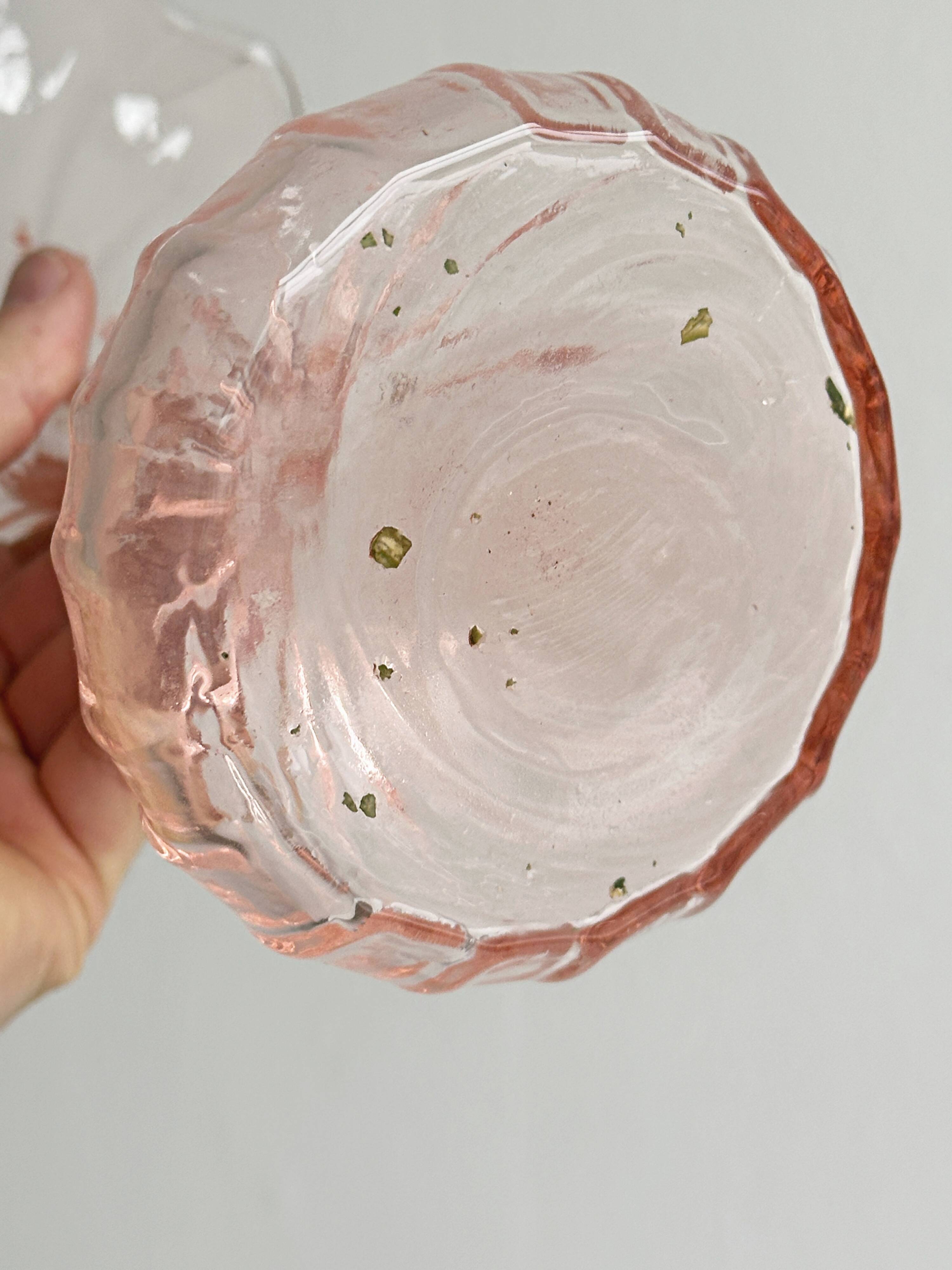 blown glass vase in old rose