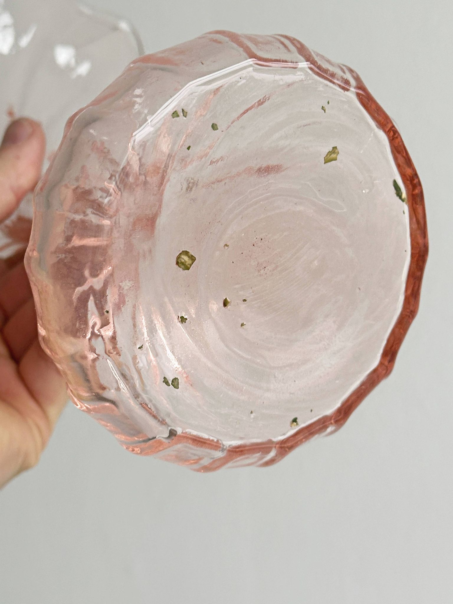 vase en verre soufflé vieux rose