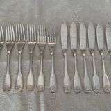 Set of 12 fish cutlery Christofle model Vendome