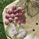 Fruit draining set model with grapes in Barbotine