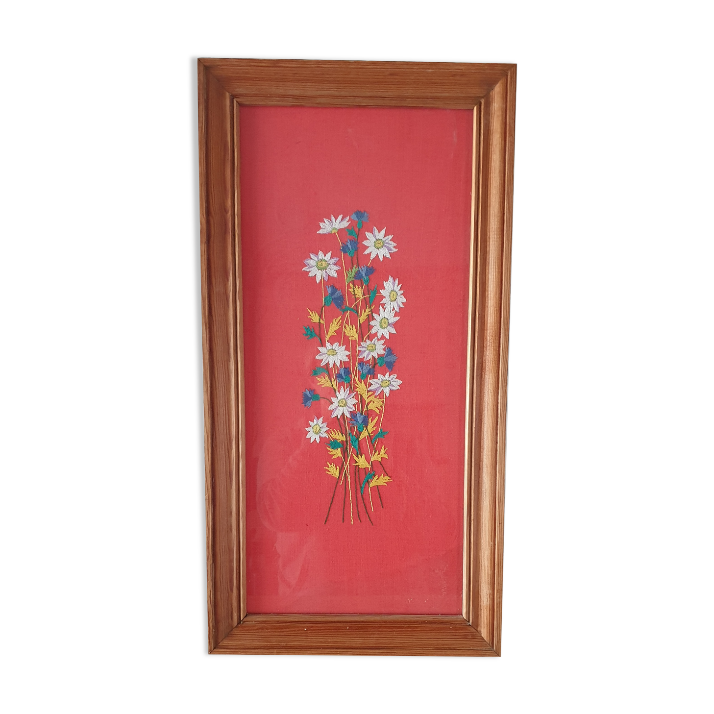 Floral embroidery painting