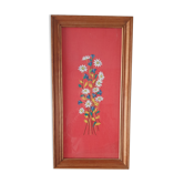 Floral embroidery painting