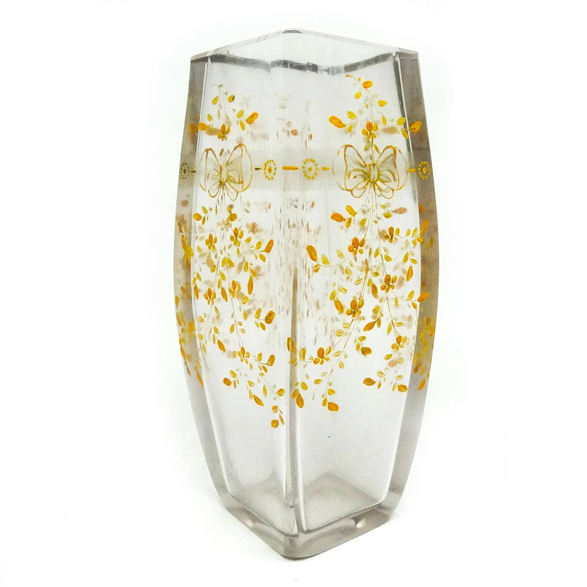 Art Nouveau vase, crystal, Bohemia Moser, Czechia, early 20th century