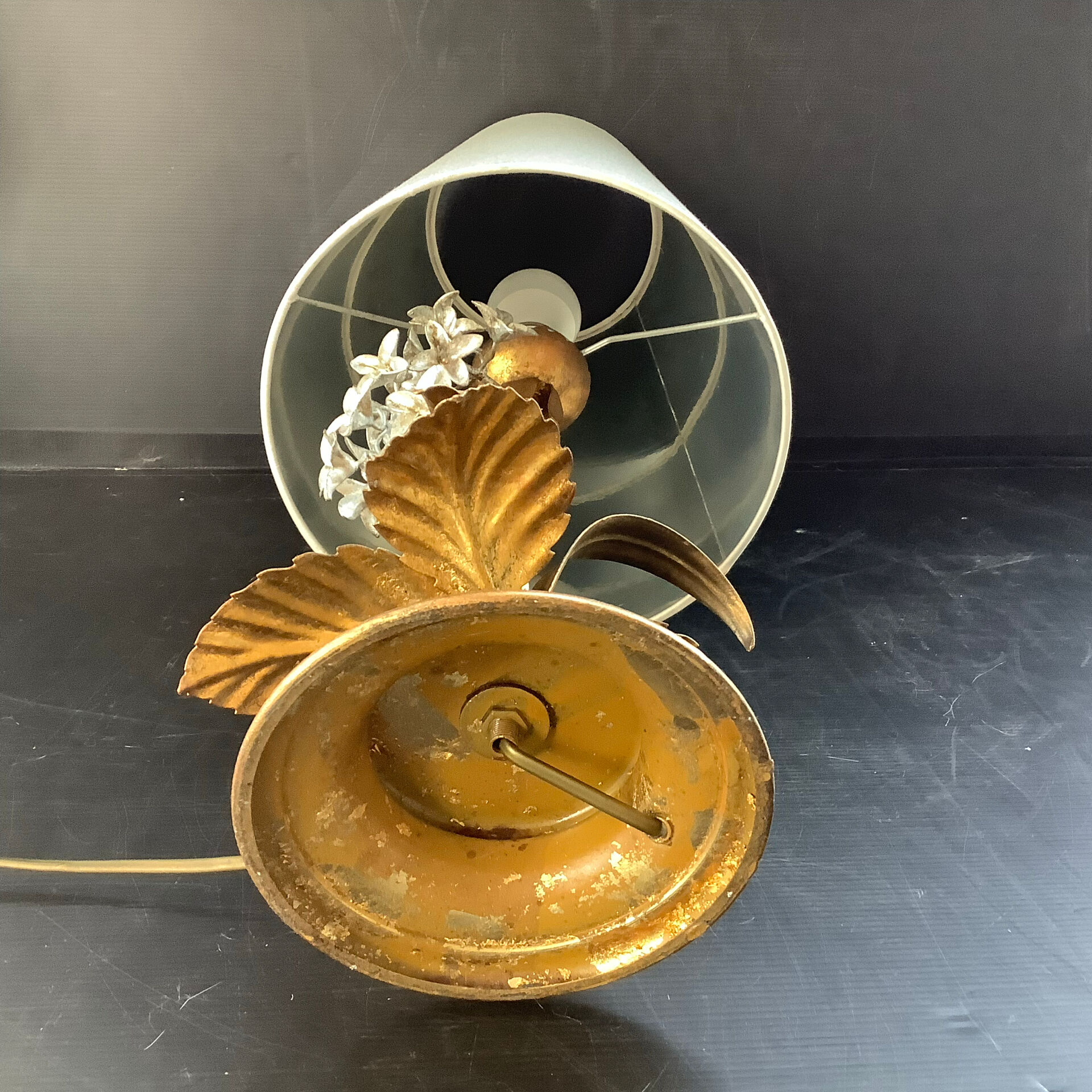 2 Lampes Attribuées Hans Kogl  1970 Hollywood Regency Glycine Dorure F