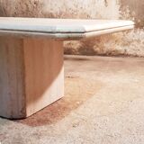 Travertine coffee table