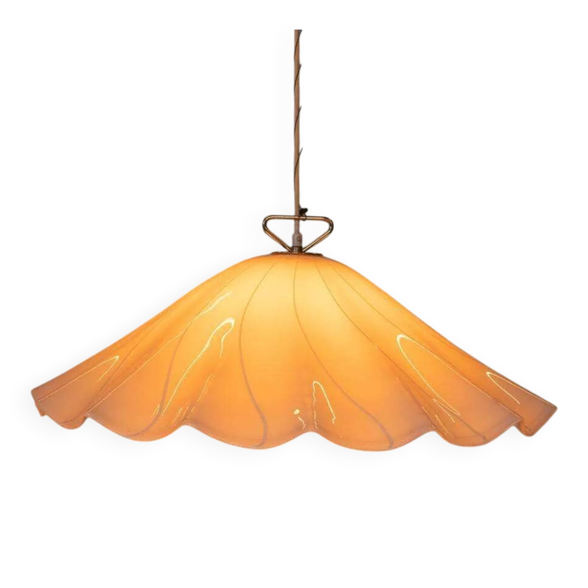 Vintage glass suspension lamp Kalmar Fazzoletto