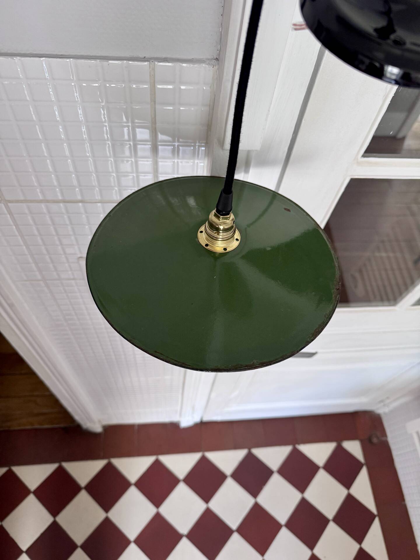 Vintage metal pendant light