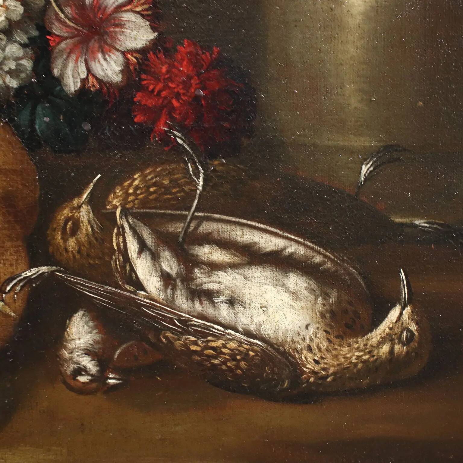 Old painting still life in oil on canvas Italy 17th-18th century