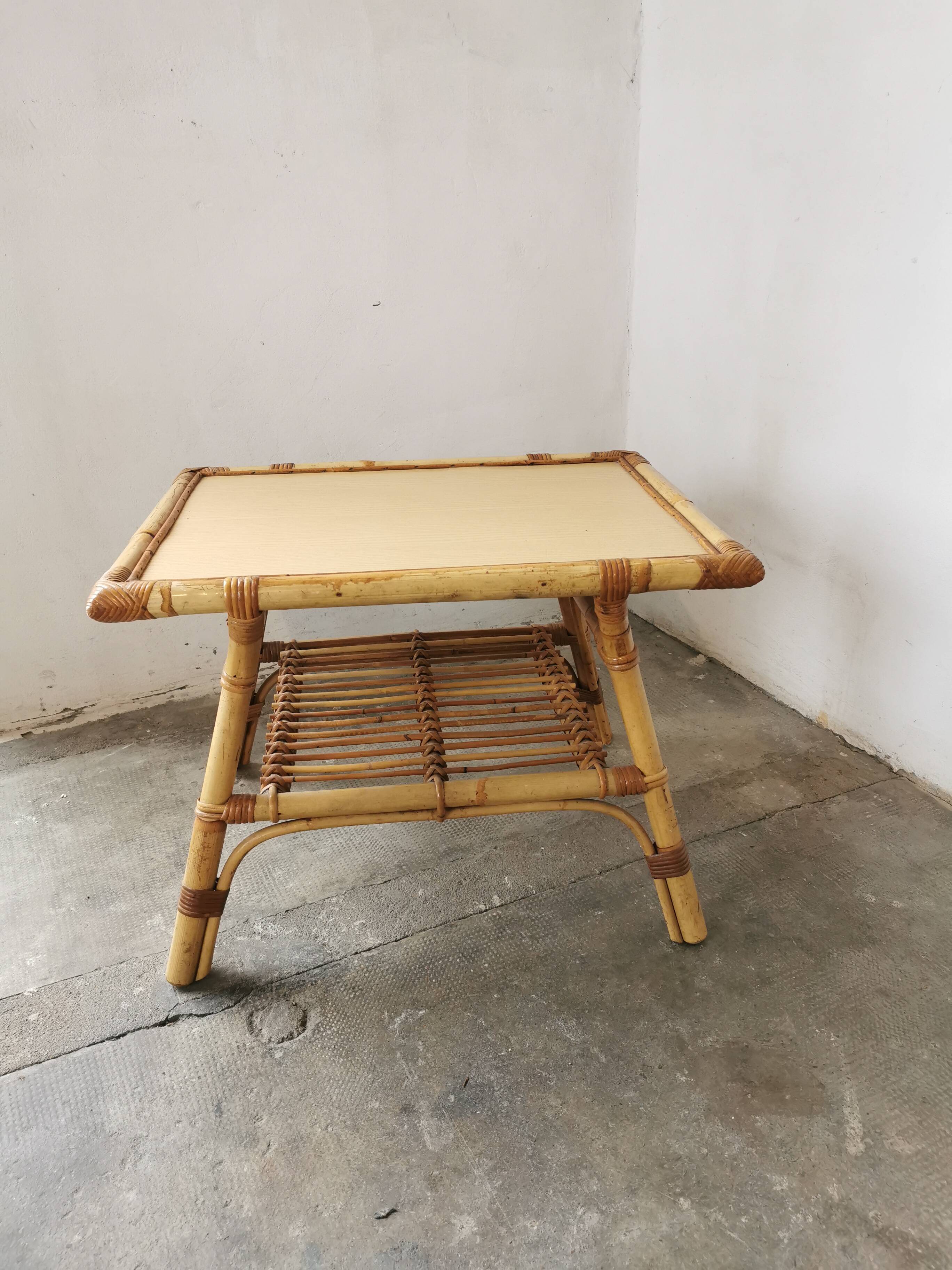 Rattan coffee table