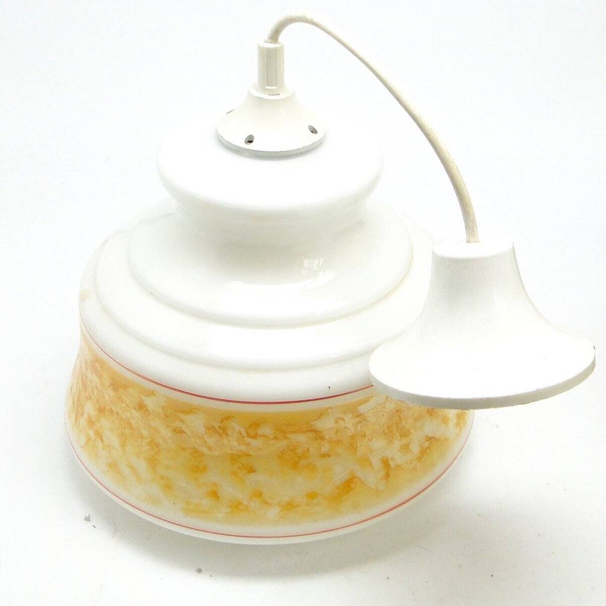 Brass and glass pendant lamp from Polam, 1980s