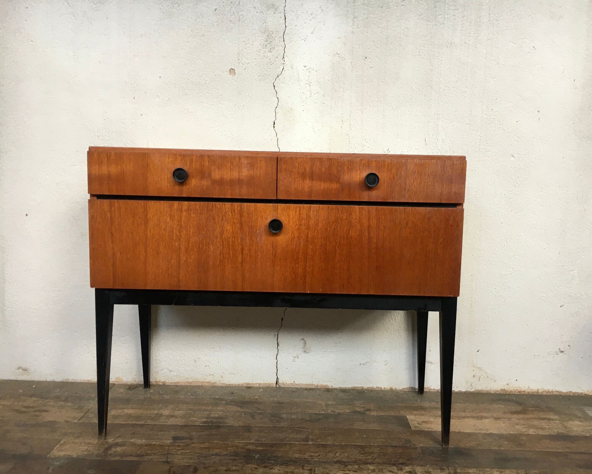 Enfilade kama / meuble tv / hifi commode vintage - teck - 50/60 - legrand design