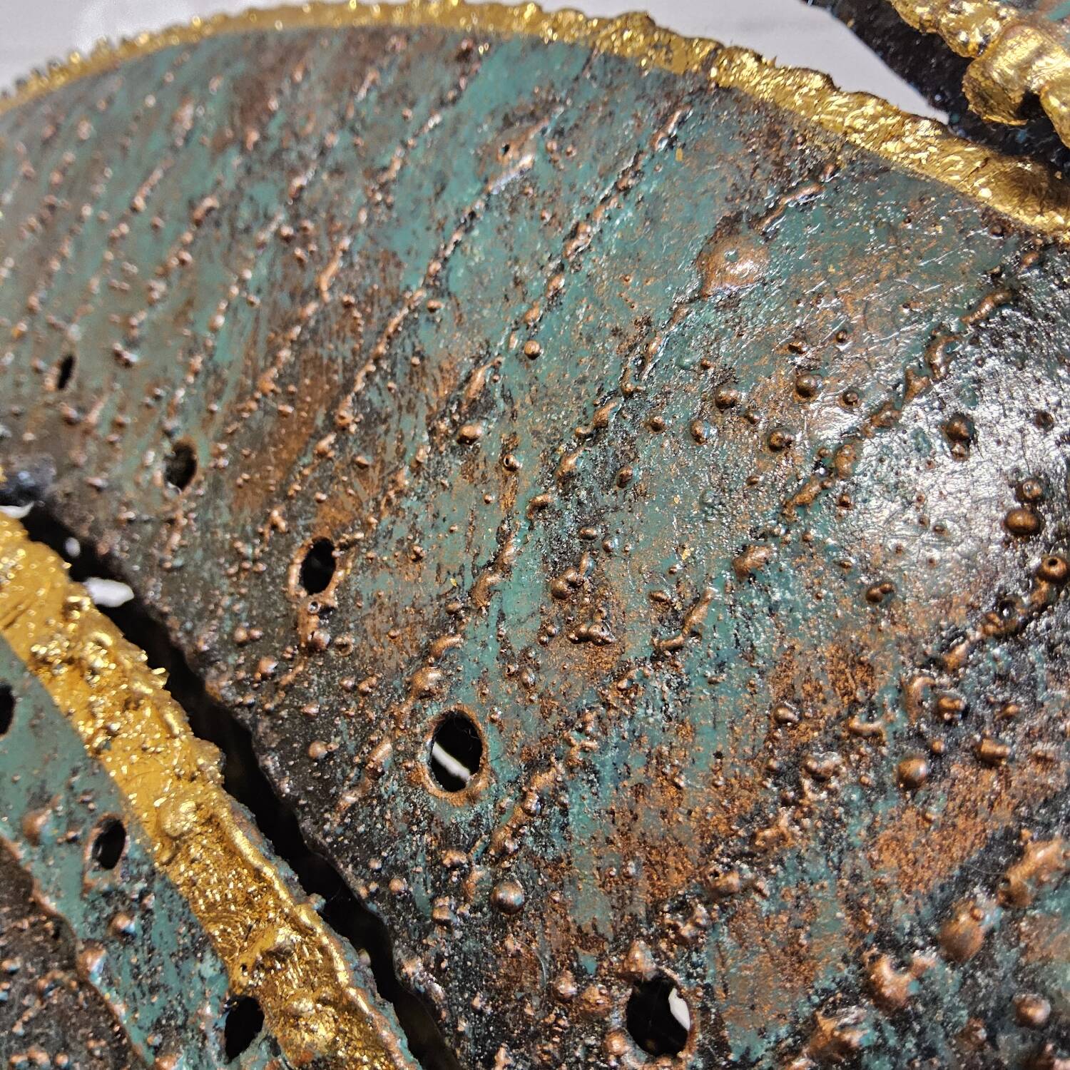 Unique large metal Thai art sculpture floor lamp goldleaf