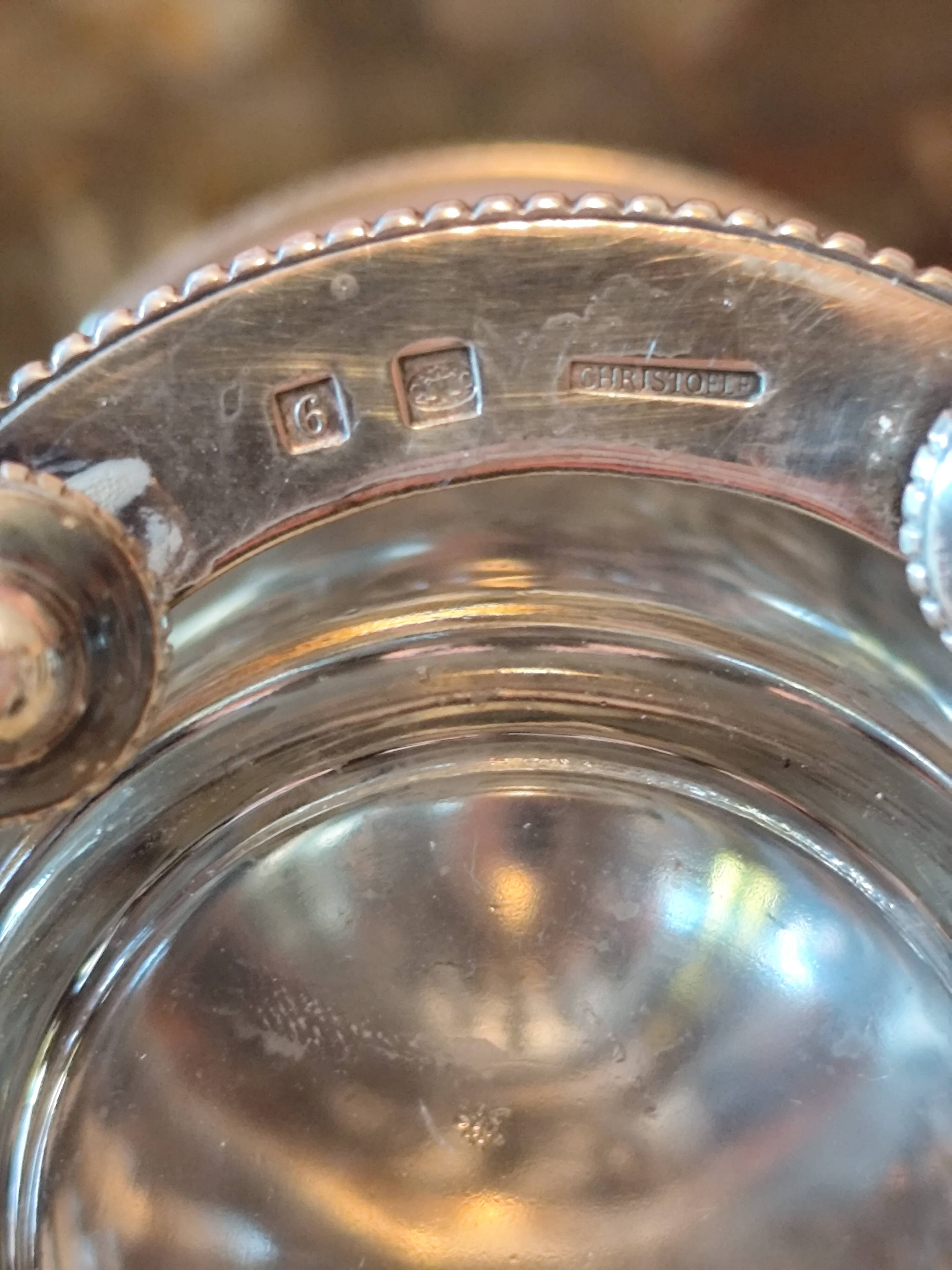 Silver-plated mustard pot from Cristofle France - mustard pot
