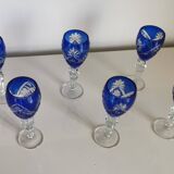 Carafe et 6 verres - verre taillé