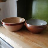Set of 2 Gien sandstone bowls