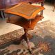 Pedestal table on two levels end of sofa base English style claws