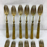 Box of 12 old dessert forks