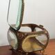 Art Deco jewelry box in brass and beveled glass