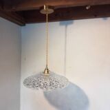 Vintage chiseled glass pendant light
