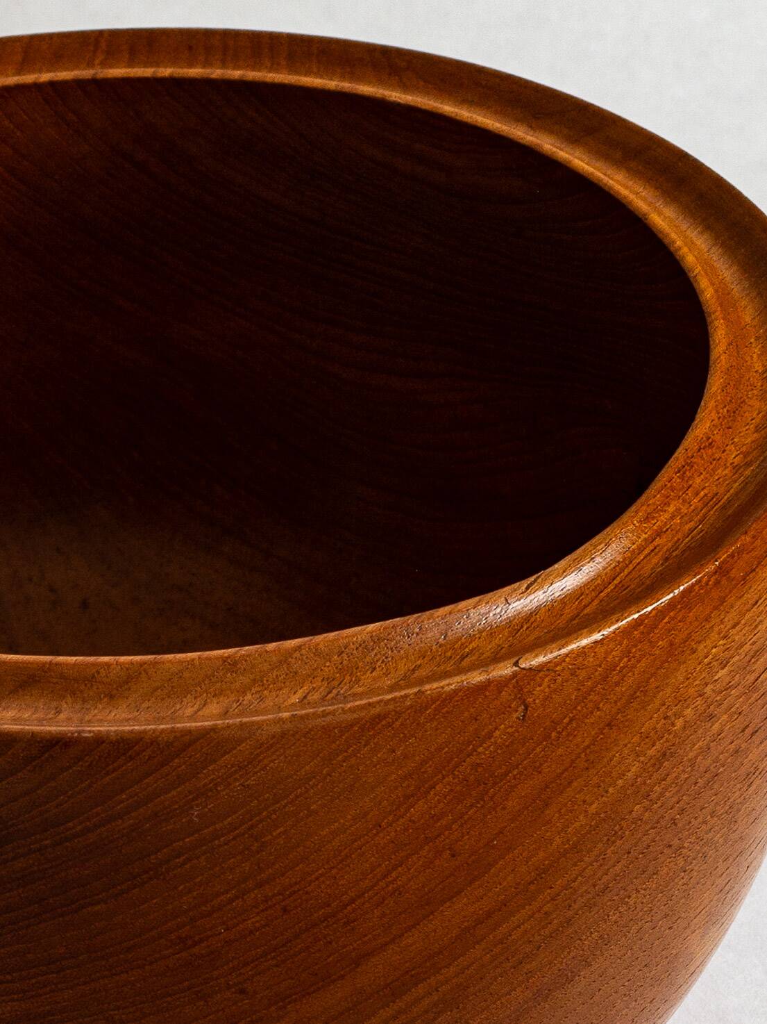Saladier, coupe à fruits scandinave en teck, années 60-70