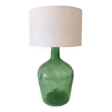 Lampe bonbonne, câble 2M tissu tressé, abat-jour